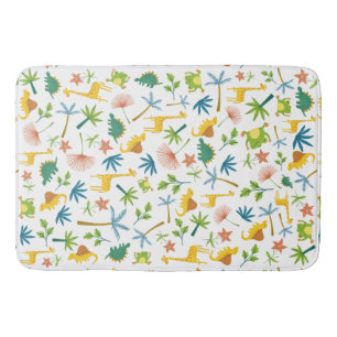 Modern stylish safari giraffe wild animals pattern bath mat