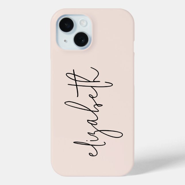 Modern Stylish Script Blush Pink  Case-Mate iPhone Case (Back)
