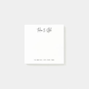 Modern Stylish Script Personalised Post it Notes