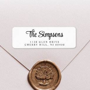 Modern Stylish Script Return Address