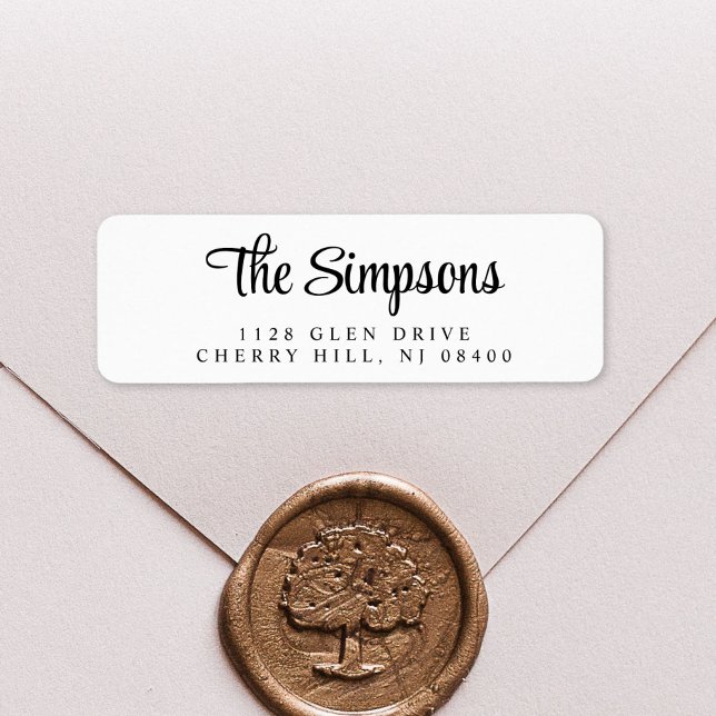 Modern Stylish Script Return Address (Creator Uploaded)