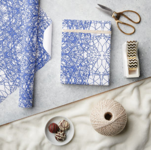 Modern stylish simple geometric pattern fractal wrapping paper