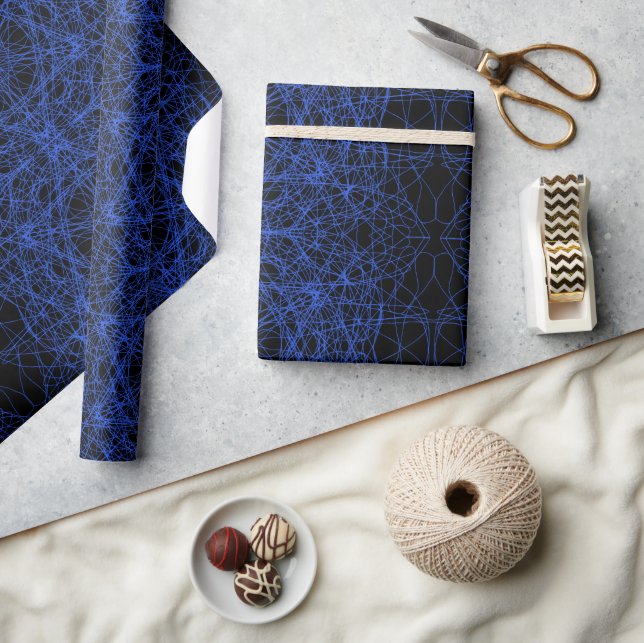 Modern stylish simple geometric pattern fractal wrapping paper (Crafts)
