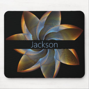 Modern Stylish Star Monogrammed Mouse Pad