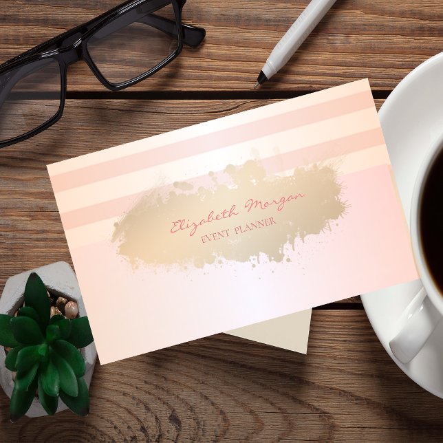 Modern Stylish Striped,Paint  Stroke Business Card (Creator Uploaded)