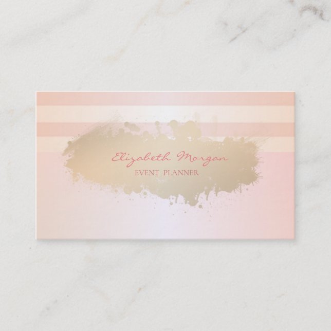 Modern Stylish Striped,Paint  Stroke Business Card (Front)