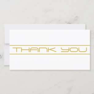 Modern Stylish Thank You Gold Text & Line Stripes