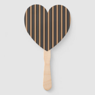 Modern Stylish Toasted Brown Stripes with Depth Hand Fan
