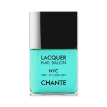 Modern stylish trendy turquoise nail polish chic
