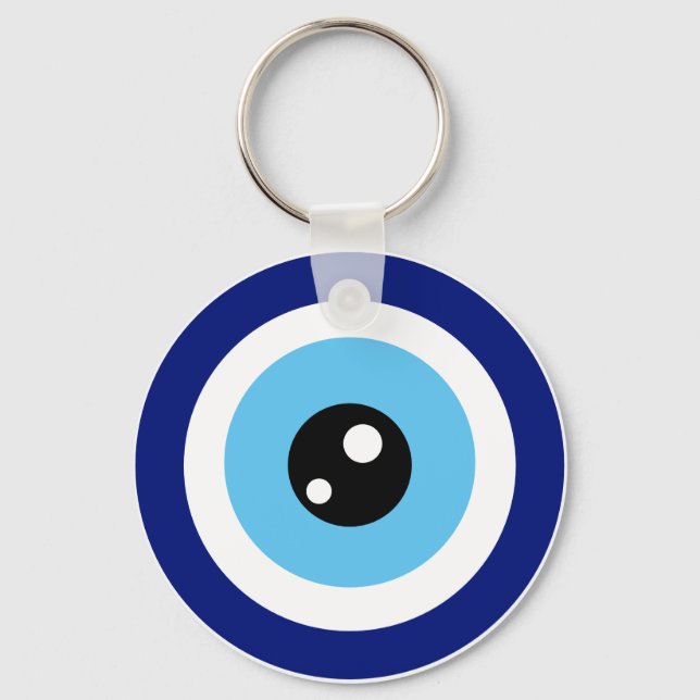 Modern Stylish Turkish Evil Eye Protection Key Ring (Front)