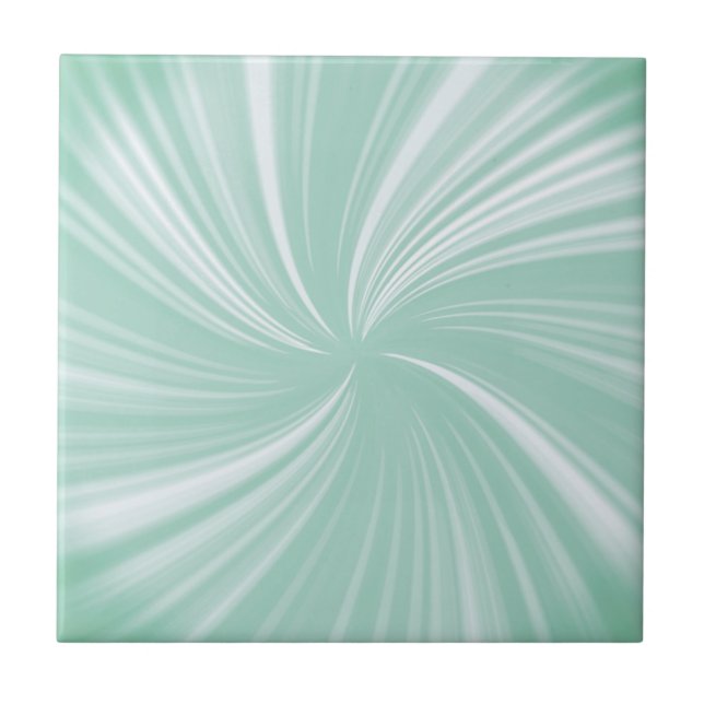 Modern Stylish Turquoise Pattern Tile (Front)