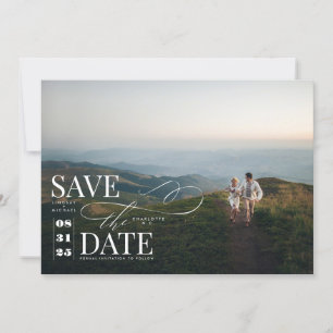 Modern Stylish Typography Save the Date Photo