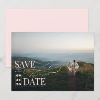 Modern Stylish Typography Save the Date Photo