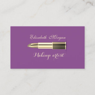 Modern Stylish Violet   -Makeup-Lipstick Business Card