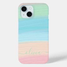 Modern Stylish Watercolor rainbow  Monogram