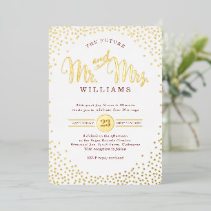 MODERN STYLISH WEDDING confetti marsala gold