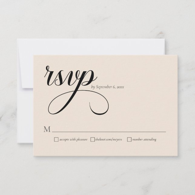 Modern Stylish Wedding Enclosure with QR Code RSVP Card (Front)
