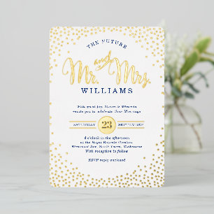 MODERN STYLISH WEDDING mini confetti gold navy