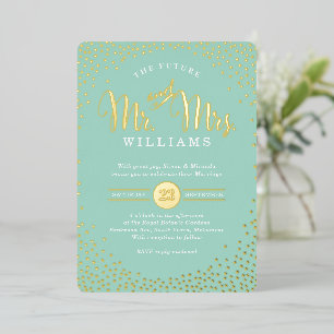 MODERN STYLISH WEDDING mini confetti mint gold