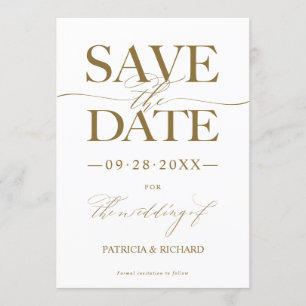 Modern Stylish Wedding Save The Date Non Photo Invitation