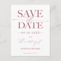 Modern Stylish Wedding Save The Date Non Photo