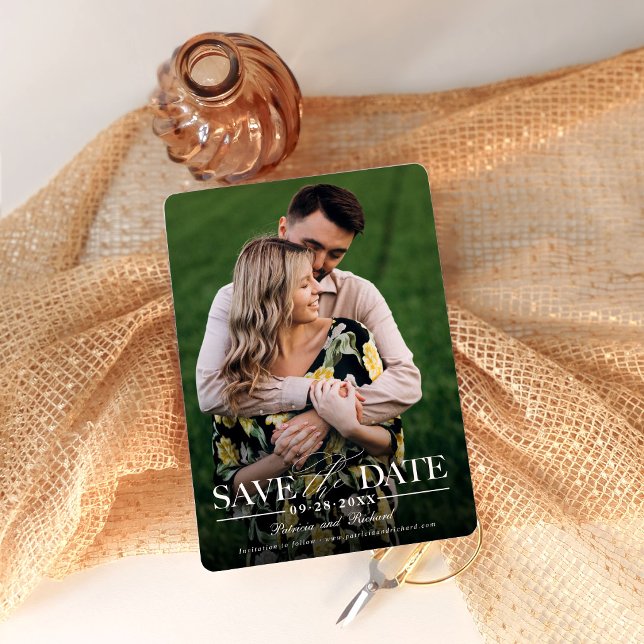 Modern Stylish Wedding Save The  Date Photo Invitation (Creator Uploaded)