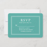Modern Stylish Wedding Teal