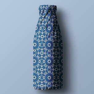 Modern Stylish White And Blue Geometric Pattern Tissue Paper
