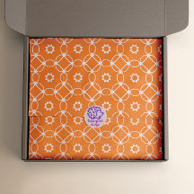 Modern Stylish White And Orange Geometric Pattern