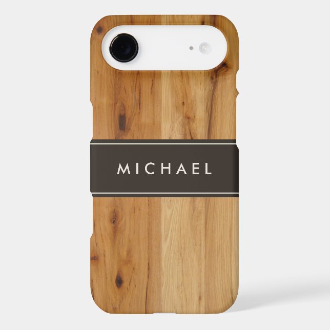 Modern Stylish Wood Grain Look Case-Mate iPhone Case (Back)