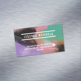 Modern Stylist Art Magnetic Business Card