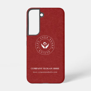 Modern stylist editable logo and text samsung galaxy case