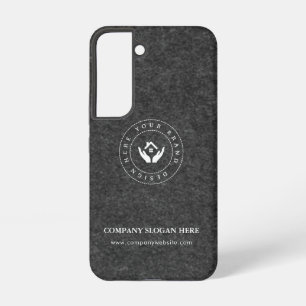 Modern stylist editable logo and text samsung galaxy case