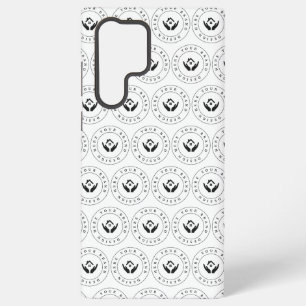 Modern stylist editable logo and text samsung galaxy case