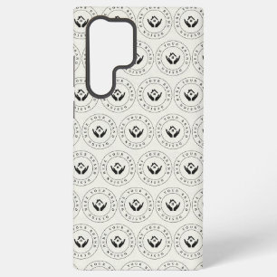 Modern stylist editable logo and text samsung galaxy case