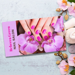 Modern Stylist Manicurist Nail Artist Nail Salon Business Card