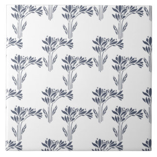 Modern Stylized Foliage Decorative Tile