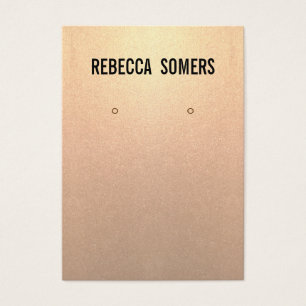 Modern Subtle Rose Gold Earring Display Card