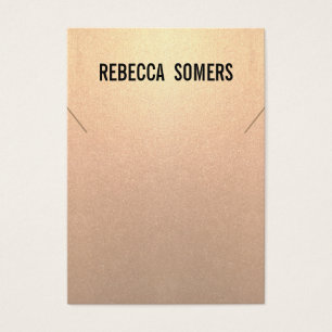Modern Subtle Rose Gold Necklace Display Card