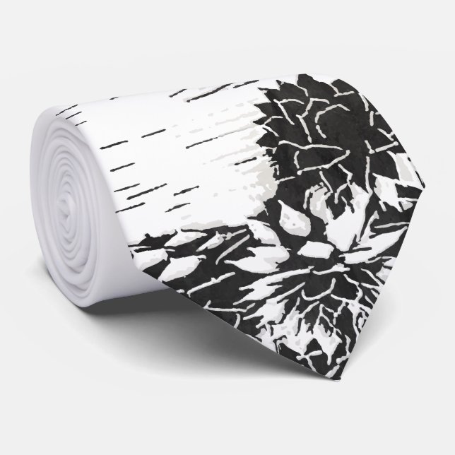 Modern Succulent Cactus Plants Tie (Rolled)