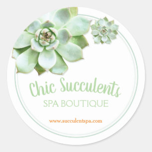 Modern Succulents Business Product Label