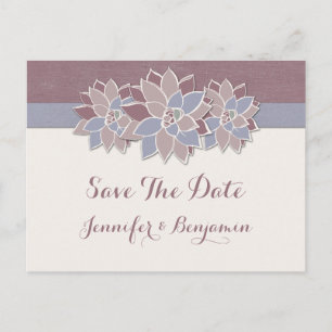 Modern Succulents Save The Date Announcement Postcard