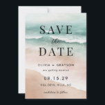 Modern Summer Beach Ocean Wedding Save the Date<br><div class="desc">Modern Summer Beach Ocean Wedding Save the Date - the perfect way to announce your wedding date to your family and friends. A beautiful sandy beach with blue ocean waves. The invitation also features your favourite photo.</div>