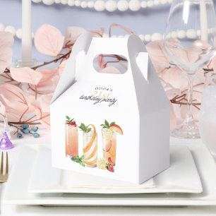Modern Summer Cocktails 21st Birthday Party Favour Box