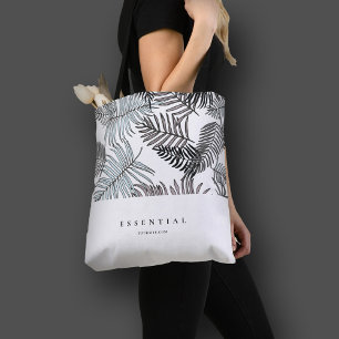 Modern Summer Dark Tropical Minimalist  Tote Bag