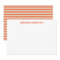 Modern Summer Orange Striped Personalised Name