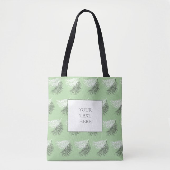 modern summer palm tree leaf background Tote Bag (Front)