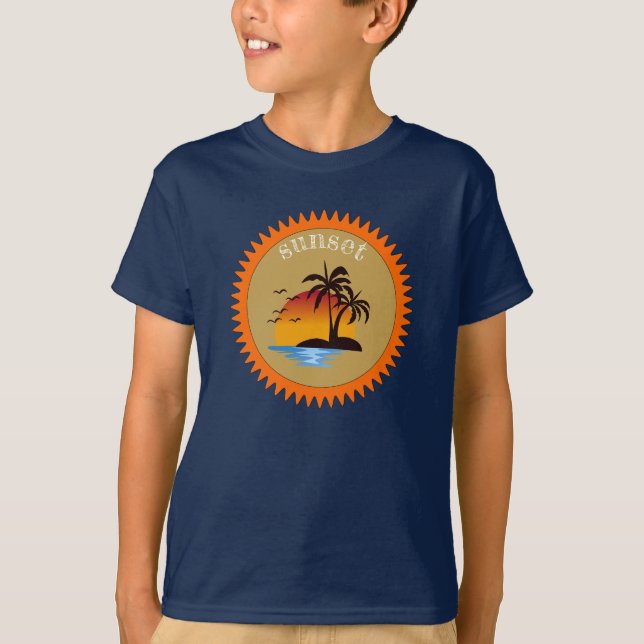 Modern Summer Sunset   T-Shirt (Front)