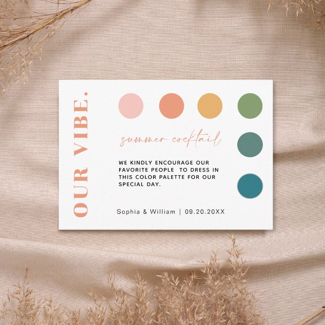 Modern Summer Wedding Attire Dress Code Cards (Creator Uploaded)