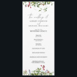 Modern Summer Wildflower Calligraphy Wedding Programme<br><div class="desc">A formal wedding program features elegant hand lettered script typography and modern positioning, and a delicate summer wildflower botanical florals. Such a pretty, summery design! Personalise your details accented with beautiful modern hand lettered calligraphy in black. This program was designed for a large wedding, such as a full Catholic mass...</div>